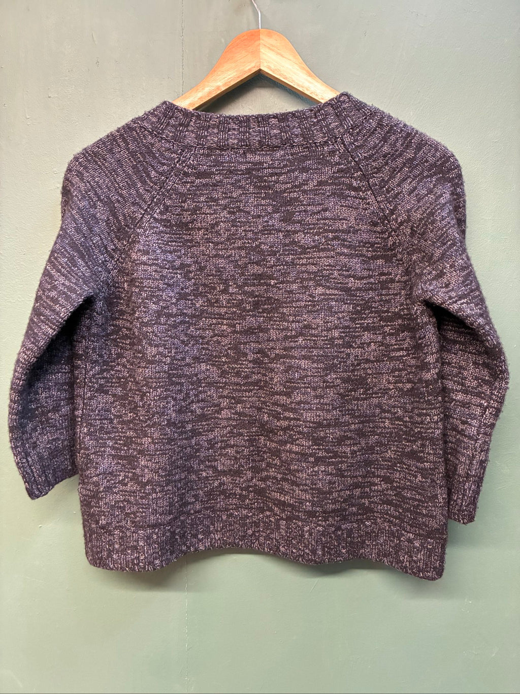 C.P. Company black and grey knitted cardigan, wool-silk blend, button front, vintage style.
