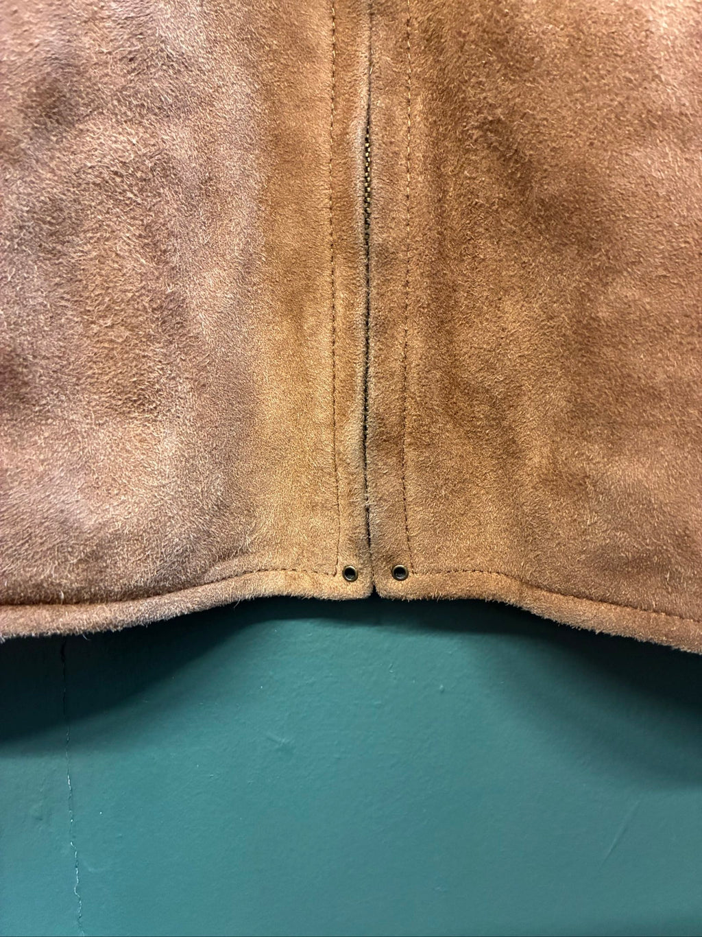 Ralph Lauren brown suede cropped jacket with zip closure, excellent condition, size 6.