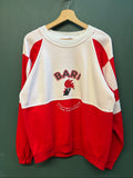 Vintage Bari red and white football sweatshirt, 90s design, excellent condition, medium size.